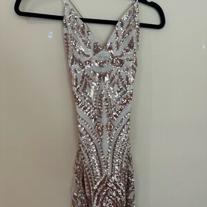 Fashion Nova Gold Sequin dress